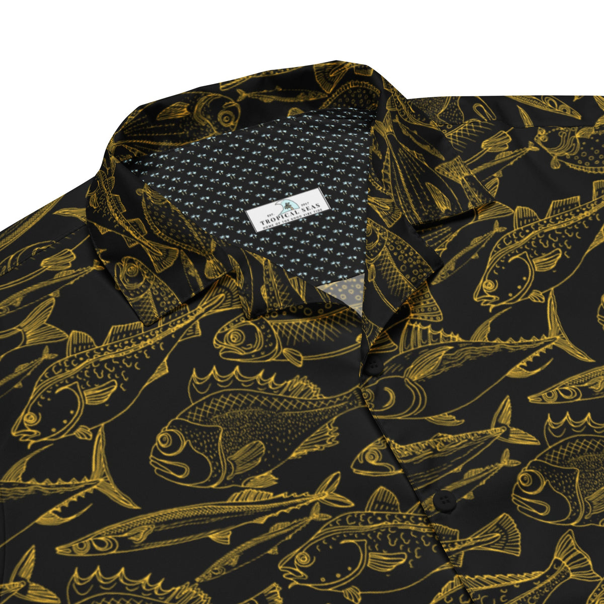 Sea of Gold Riches Hawaiian Button Shirt